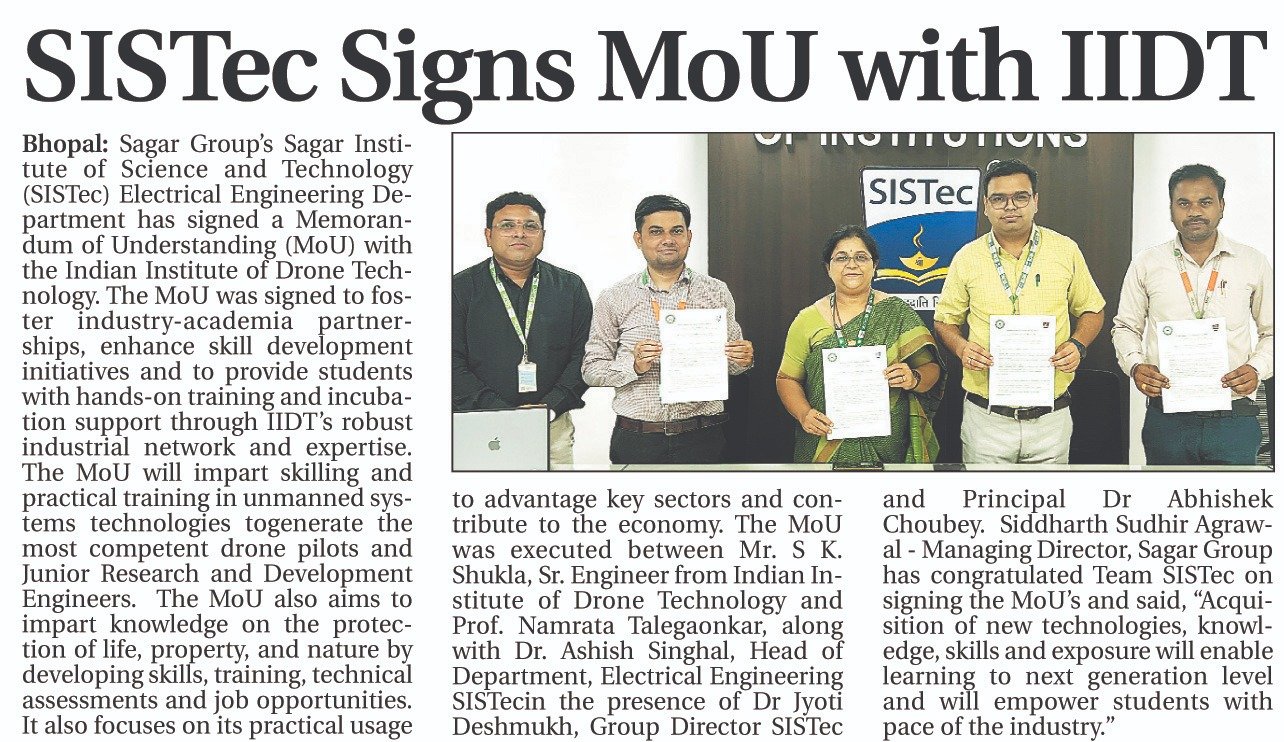 SISTec signs MoU with IIDT. SISTec signs MoU with IIDT.