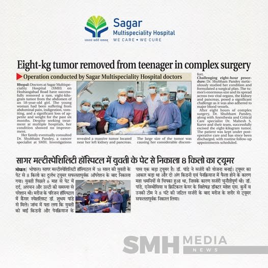 Eight-kg tumor removed from teenager in complex surgery Eight-kg tumor removed from teenager in complex surgery
