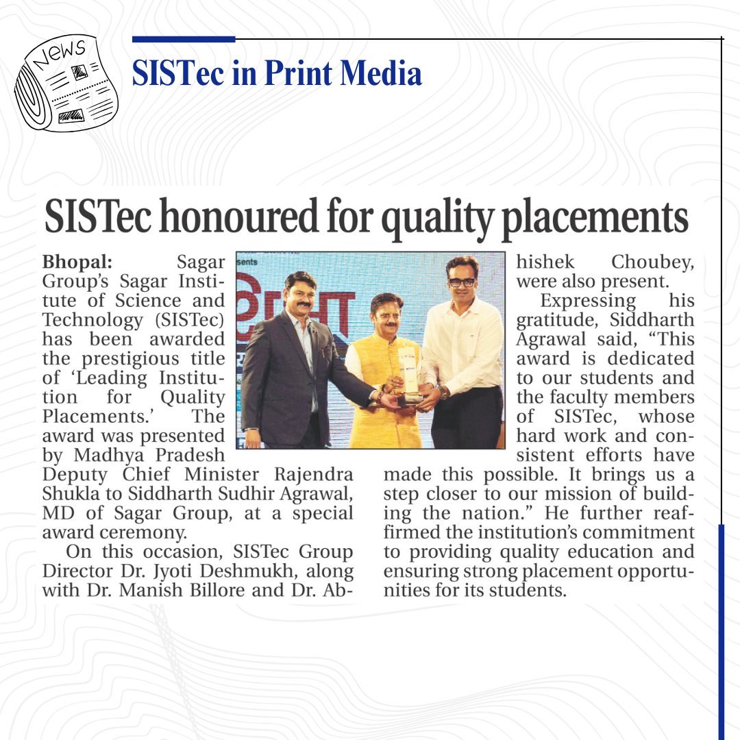SIStec Honoured for quality placements SIStec Honoured for quality placements